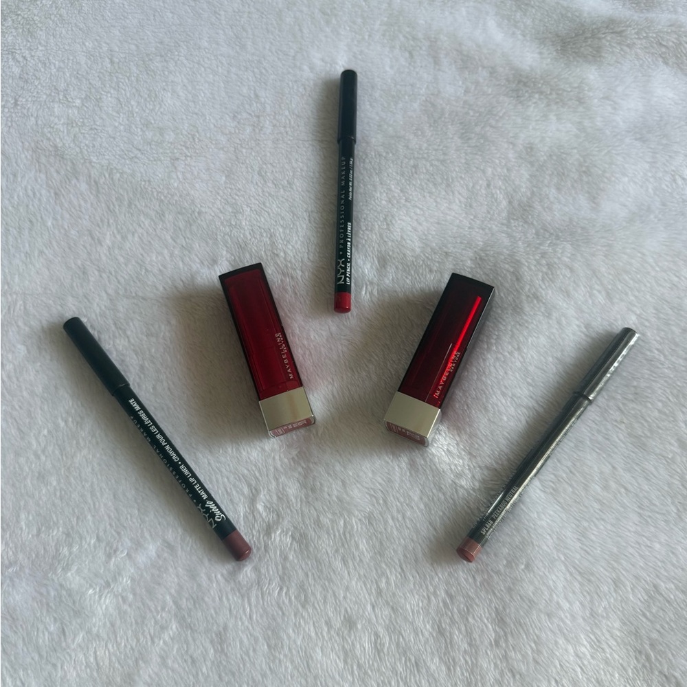 Maybeline and NYX Lipstick and Liner Bundle